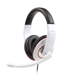 AURICULARES GEMBIRD MHS 001 GW BLANCO BRILLANTE MICROFONO ALAMBRICO 35MM