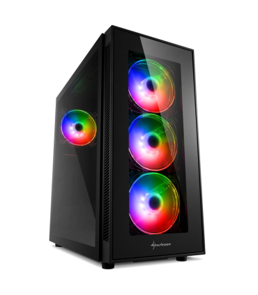 CAJA ATX SHARKOON TG5 PRO 2XUSB30 2XUSB20 SIN FUENTE RGB NEGRO