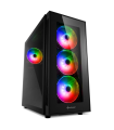CAJA ATX SHARKOON TG5 PRO 2XUSB3.0 2XUSB2.0 SIN FUENTE RGB NEGRO