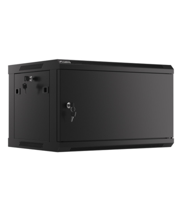 ARMARIO LANBERG MURAL RACK 19 6U 600X450 FLAT PACK AUTOENSAM NEGRO PTA METALICA