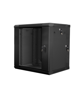 ARMARIO LANBERG MURAL DOBLE SECCION RACK 19 12U 600X600 FLAT PACK NEGRO
