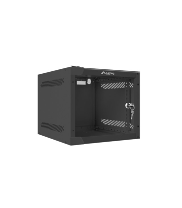 ARMARIO LANBERG MURAL RACK 10 4U 280X310 FLAT PACK NEGRO PUERTA CRISTAL