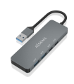 HUB AISENS USB 3.2 GEN2 10G A/M-2xTIPO C/H-2xUSB-A/H 15CM GRIS