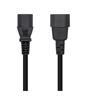 CABLE AISENS ALIMENTACION CPU C13 H C14 M NEGRO 3mts
