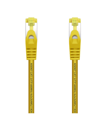 CABLE RED AISENS LATIGUILLO RJ45 LSZH CAT7 SFTP PIMF 25CM AMARILLO