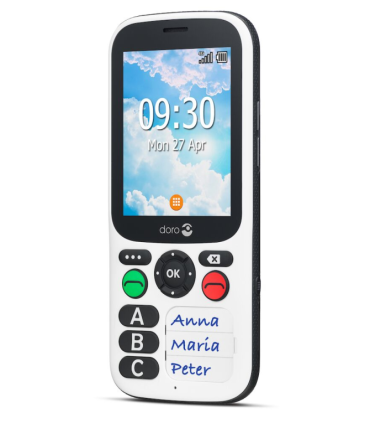 TELEFONO MOVIL SENIOR DORO 780X 28 512MB 4GB BLANCO NEGRO