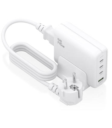CARGADOR GAN AISENS SOBREMESA 140W 3XUSB C PD31 QC40 QC50 USB A QC30