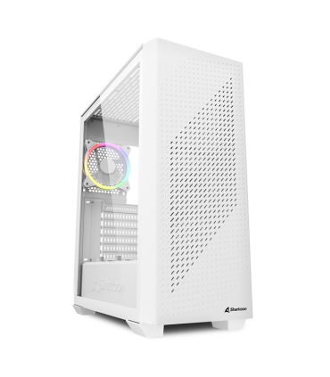 CAJA MIDI ATX SHARKOON VS9 RGB BLANCA 2 USB A 3XVENT 120MM S FUENTE BLANCO