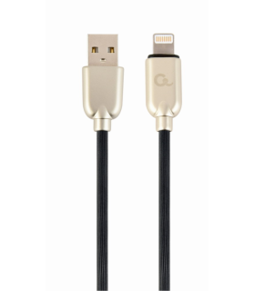 CABLE DE DATOS Y CARGA GEMBIRD 8 PINES DE CAUCHO PREMIUM 2M NEGRO