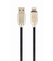 CABLE DE DATOS Y CARGA GEMBIRD 8 PINES DE CAUCHO PREMIUM, 2M, NEGRO