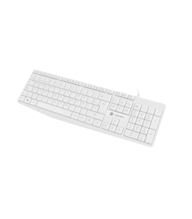 TECLADO NATEC NAUTILUS SLIM LAYOUT USB BLANCO