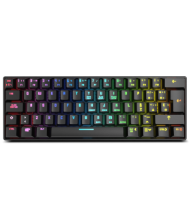 TECLADO MINI KROM GAMING KLUSTER BLUETOOTH RETROILUMINADO MECANICO NEGRO