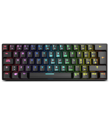 TECLADO MINI KROM GAMING KLUSTER BLUETOOTH RETROILUMINADO MECANICO NEGRO