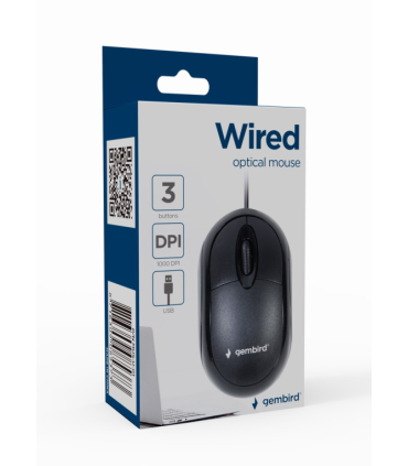 RATON GEMBIRD MUS U 01 OPTICO 1000 DPI NEGRO USB