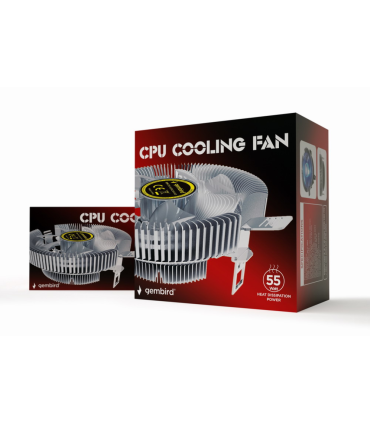 VENTILADOR DE REFRIGERACION GEMBIRD DE CPU 9 CM 55 W LED AZUL 4 PIN