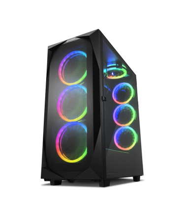 CAJA ATX SHARKOON REV300 2XUSB30 RGB SIN FUENTE NEGRO