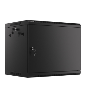 ARMARIO LANBERG MURAL RACK 19 9U 600X450 FLAT PACK AUTOENSAM NEGRO PTA METALICA