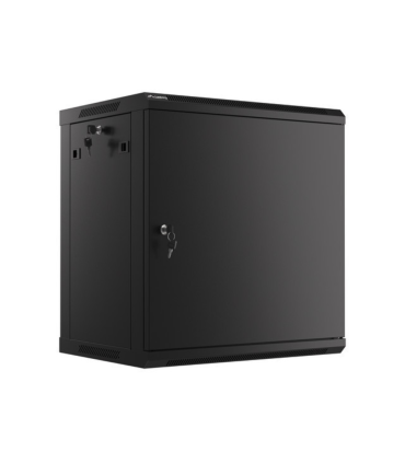 ARMARIO LANBERG MURAL RACK 19 12U 600X450 FLAT PACK AUTOENSA NEGRO PTA METALICA