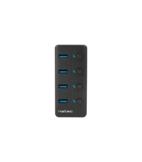 HUB NATEC MANTIS 2 USB 30 4 PUERTOS ON OFF CON ALIMENTADOR