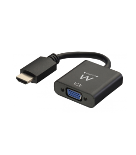 CABLE CONVERTIDOR EWENT HDMI MACHO VGA HEMBRA CON AUDIO 015 METROS