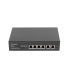 SWITCH LANBERG 6 PTOS 100MB 4xPOE 2x FAST ETHER 60W RACK 10 19