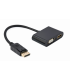 DISPLAY GEMBIRD PORT MACHO A HDMI HEMBRA CABLE ADAPTADOR VGA HEMBRA NEGRO