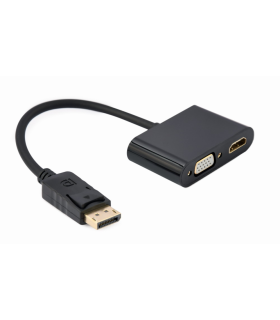 DISPLAY GEMBIRD PORT MACHO A HDMI HEMBRA CABLE ADAPTADOR VGA HEMBRA NEGRO