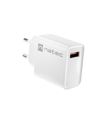 CARGADOR NATEC RIBERA 18W 1XUSB A QC30 BLANCO