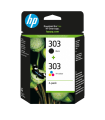 TINTA HP 303 PACK AHORRO 2 NEGRO + CIAN MAGENTA AMARILLO