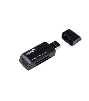 LECTOR DE TARJETAS NATEC MINI ANT 3 SDHC MMC M2 MICROSD USB 20 NEGRO