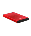 CARCASA HDD TOOQ TQE-2527R 2,5" 9,5 MM SATA USB 3.0/3.1 ROJO