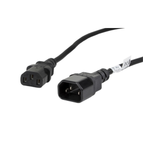 CABLE ALARGADOR LANBERG ALIMENTACION CPU IEC320 C13 H IEC320 C14 M VDE 18M