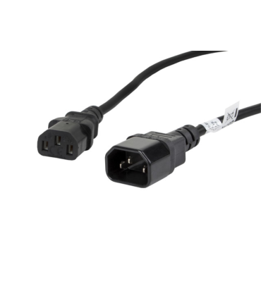 CABLE ALARGADOR LANBERG ALIMENTACION CPU IEC320 C13 H IEC320 C14 M VDE 18M