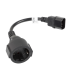 CABLE LANBERG ADAPTADOR IEC 320 C14 SCHUKO CEE7 HEMBRA 20CM
