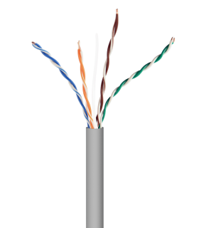CABLE RED GEMBIRD UTP CAT5E SOLIDO CCA AWG24 BOBINA 305M GRIS