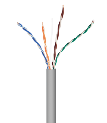 CABLE RED GEMBIRD UTP CAT5E SOLIDO CCA AWG24 BOBINA 305M GRIS