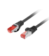 CABLE RED LANBERG LATIGUILLO CAT6 S FTP LSZH CU 025M NEGRO FLUKE PASSED