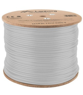 BOBINA CABLE RED LANBERG FTP RJ45 CAT6A SOLIDO CU AWG24 LSZH CPR 305M GRIS FLU