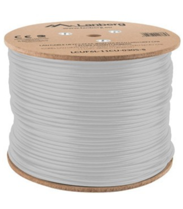 BOBINA CABLE RED LANBERG FTP RJ45 CAT6A SOLIDO CU AWG24 LSZH CPR 305M GRIS FLU
