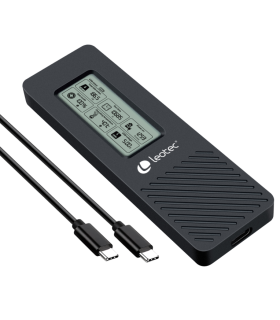 CARCASA HDD LEOTEC M2 NVME CON PANEL LCD