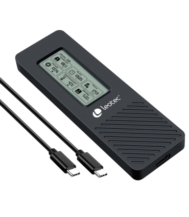 CARCASA HDD LEOTEC M2 NVME CON PANEL LCD