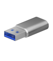 MINI ADAPTADOR AISENS USB 3.2 GEN2 USB 2.03A USB-C/H-A/M GRIS