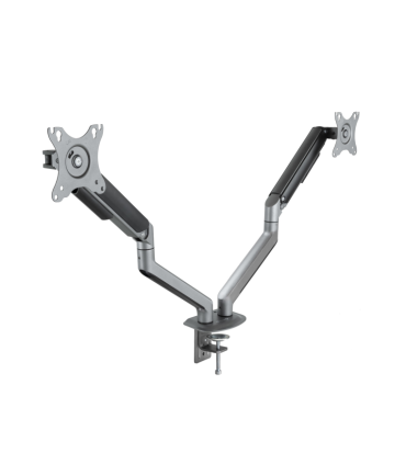 SOPORTE MESA TOOQ 2 PANTALLAS 17 32 GRIS NEGRO