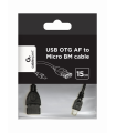 CABLE USB GEMBIRD A MICRO USB HEMBRA MACHO 0,15M