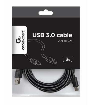 CABLE USB GEMBIRD 20 A TIPO C MACHO MACHO CARGA RAPIDA 3M