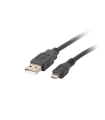CABLE USB LANBERG 2.0 MACHO/MICRO USB MACHO 0.3M NEGRO