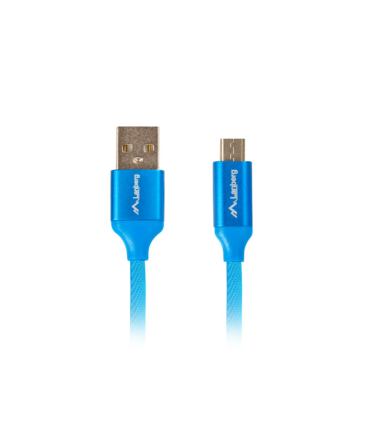 CABLE USB LANBERG 20 MACHO MICRO USB MACHO QUICK CHARGE 30 18M AZUL