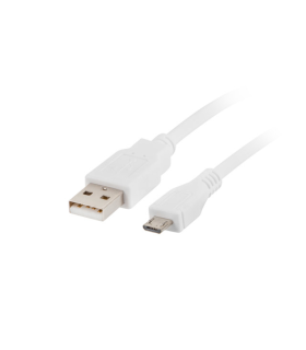 CABLE USB LANBERG 20 MACHO MICRO USB MACHO 1M BLANCO