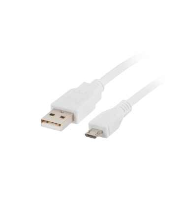 CABLE USB LANBERG 20 MACHO MICRO USB MACHO 1M BLANCO