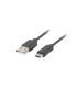 CABLE USB LANBERG 20 MACHO USB C MACHO 05M NEGRO